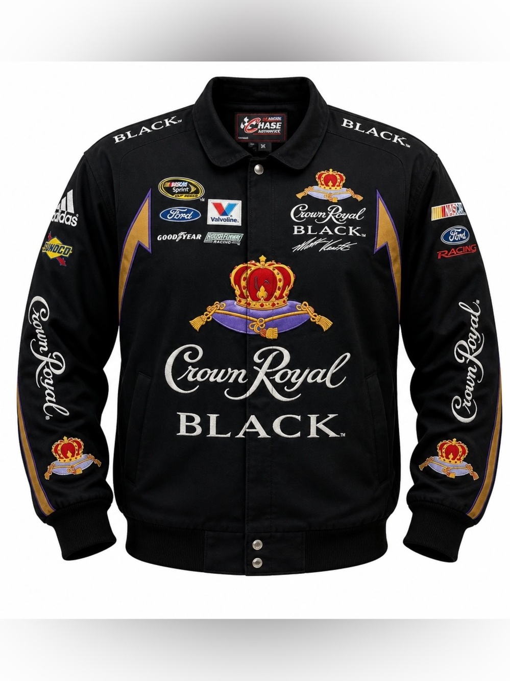 Chase Authentics CROWN ROYAL BLACK Matt Kenseth Nascar Racing Jacket Size XL